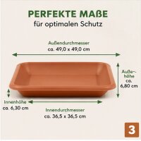 Pflanztopfuntersetzer Jana Terrakotta 41 x 41 cm