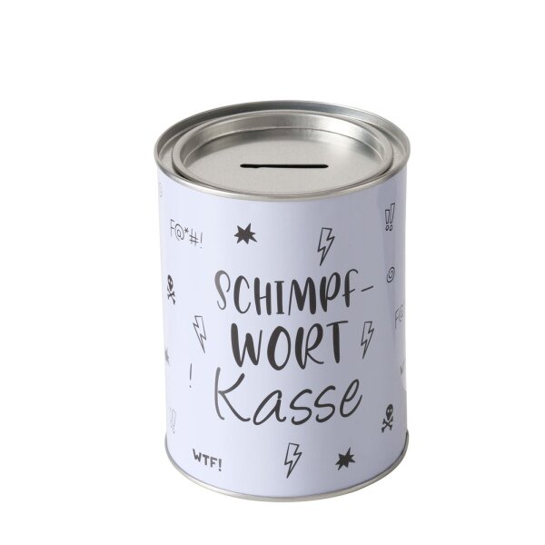 Spardose 14 verschiedene Designs - mit abnehmbarem Deckel - 14 x 10 cm Schimpfwort Kasse