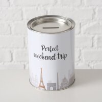 Spardose 14 verschiedene Designs - mit abnehmbarem Deckel - 14 x 10 cm Perfect Weekend Trip