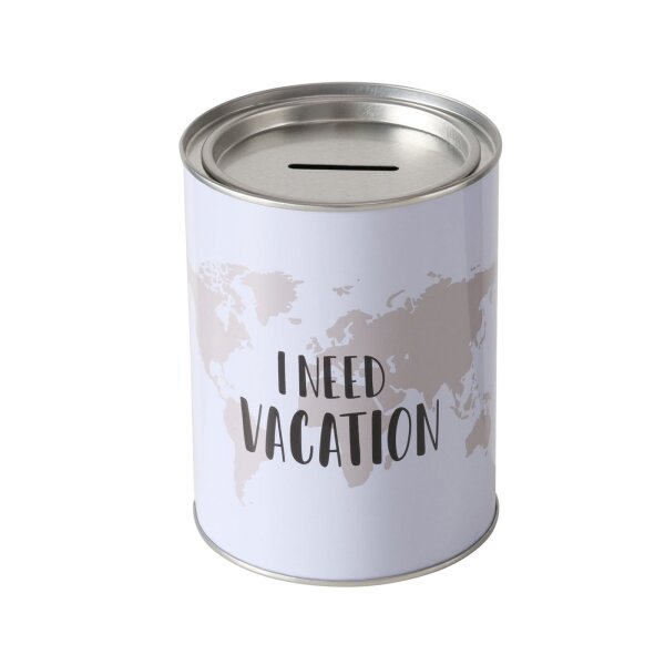 Spardose I Need Vacation 10 x 13,5cm - Abnehmbarer Deckel