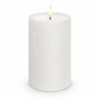Deluxe Homeart Unique LED-Kerze Echtwachs Weiß - 7,5 x 12,5 cm