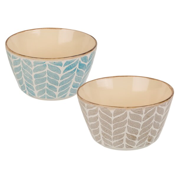 Schüssel 2er-SET Reactive Glasur - Balu & Grau