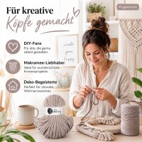 Baumwollkordeln - Flechtkordeln 5 mm - 50m Pearl