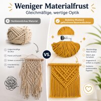 Flechtkordel 5mm 50m Gelb Mustard - Kordelgarn aus Baumwolle