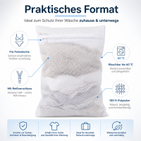 Wäschenetz 30 x 40 cm mit Reißverschluss – Schutz für Feinwäsche