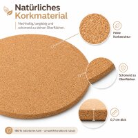 Kork Untersetzer Topf 0,7x19,5cm Natur Korkbraun rund Tischschutz
