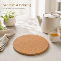 Kork Untersetzer Topf 0,7x19,5cm Natur Korkbraun rund Tischschutz