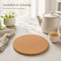 Kork Untersetzer Topf 0,7x19,5cm Natur Korkbraun rund Tischschutz
