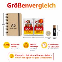 Skatkarten 2er Set mit je 32 Blatt – klassische Spielkarten für Skat