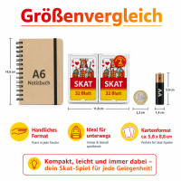 Skatkarten 2er Set mit je 32 Blatt – klassische Spielkarten für Skat