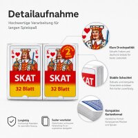 Skatkarten 2er Set mit je 32 Blatt – klassische Spielkarten für Skat