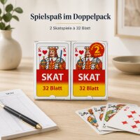 Skatkarten 2er Set mit je 32 Blatt – klassische Spielkarten für Skat