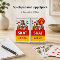 Skatkarten 2er Set mit je 32 Blatt – klassische Spielkarten für Skat
