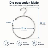 Gürtelring aus Metall für den Kleiderschrank Ø 15 cm