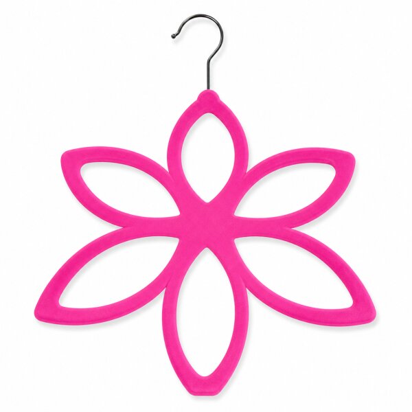 Schalbügel pink in Blütenform mit Samtoberfläche