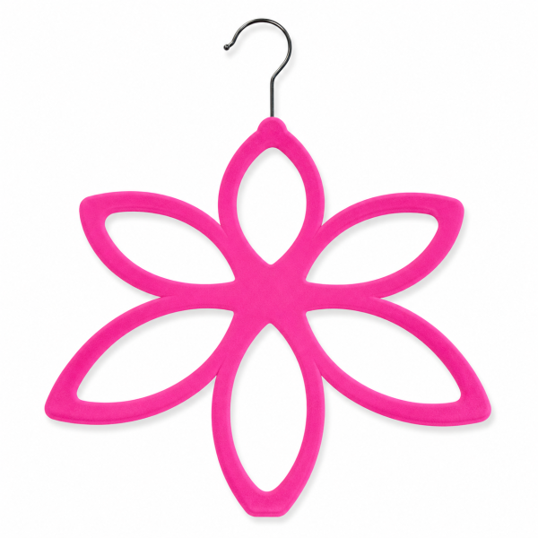 Schalbügel pink in Blütenform mit Samtoberfläche