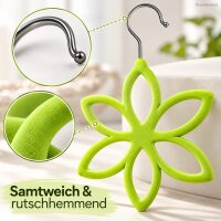 Schal Organizer Ø16cm Grün - Tücherbügel Blütenform mit Metallhaken