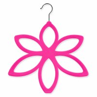 Schalbügel pink in Blütenform mit Samtoberfläche