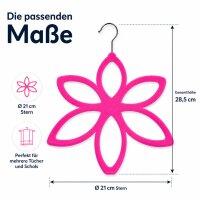 Schalbügel pink in Blütenform mit Samtoberfläche