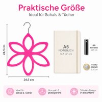 Schalbügel pink in Blütenform mit Samtoberfläche
