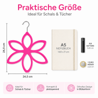 Schalbügel pink in Blütenform mit Samtoberfläche