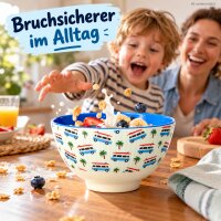 Kinderschale 200ml Blau Creme - Melamin Schüssel für Müsli und Obst