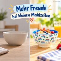 Kinderschale 200ml Blau Creme - Melamin Schüssel für Müsli und Obst