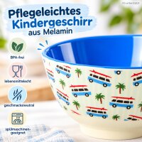 Kinderschale 200ml Blau Creme - Melamin Schüssel für Müsli und Obst