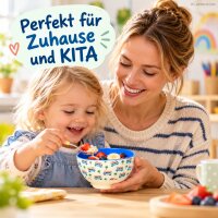 Kinderschale 200ml Blau Creme - Melamin Schüssel für Müsli und Obst