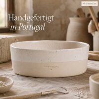 Steingutschale 27cm Weiß Creme - große Keramik Servierschale