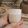 Steingut Becher 320ml Creme Beige - henkelloser Kaffeebecher Keramik
