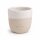 Steingutbecher 200ml Creme - kleiner Becher ohne Henkel aus Keramik