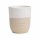 Steingut Becher 320ml Weiß Creme - Kaffeebecher ohne Henkel Kaffee