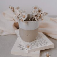 Eulenschnitt Steingut Becher Herz 320ml