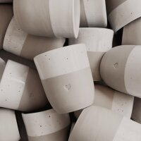 Eulenschnitt Steingut Becher Herz 320ml