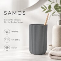 Zahnputzbecher Samos - Grau