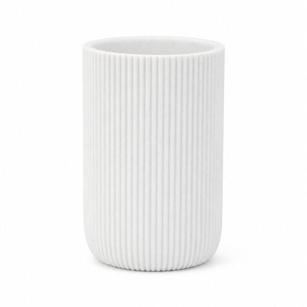 Zahnputzbecher Samos 7,5 x 11,7 cm - Weiß