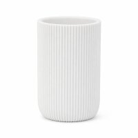 Zahnputzbecher Samos 7,5 x 11,7 cm - Weiß