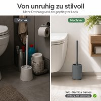 WC-Garnitur Samos Toilettenbürstenhalter - Grau