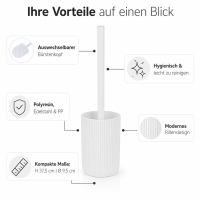 WC-Garnitur Samos Toilettenbürstenhalter - Weiß