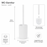 WC-Garnitur Samos Toilettenbürstenhalter - Weiß