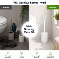 WC-Garnitur Samos Toilettenbürstenhalter - Weiß