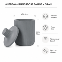Aufbewahrungsdose Samos - Grau
