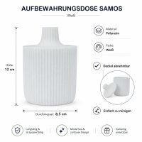 Aufbewahrungsdose Samos - Weiß