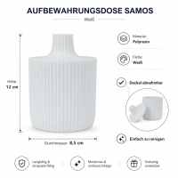 Aufbewahrungsdose Samos - Weiß