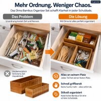 Aufbewahrungsbox Küche Bambus 2tlg Braun Karamell Küchenboxen Set