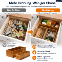 Aufbewahrungsbox Küche Bambus 2tlg Braun Karamell Küchenboxen Set