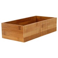 Küchen Organizer Set aus Bambus 2tlg Natur honigbraun Regalbox Küche