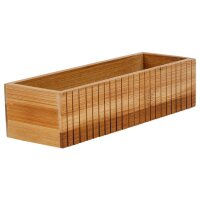 Küchen Organizer Set aus Bambus 2tlg Natur honigbraun Regalbox Küche