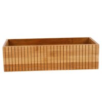 Küchen Organizer Set aus Bambus 2tlg Natur honigbraun Regalbox Küche